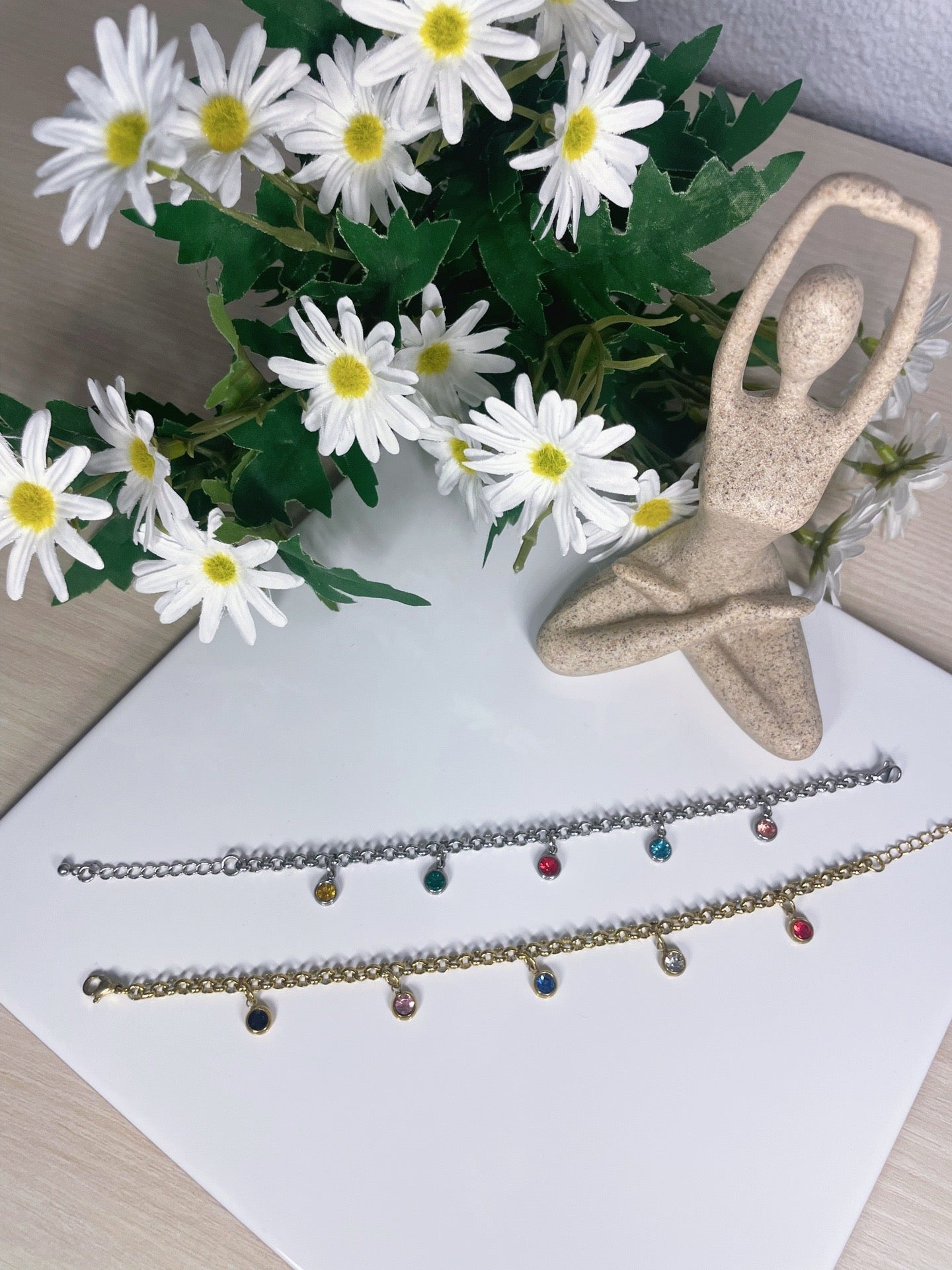 Pulsera "Destellos de Color" – Acero Inoxidable