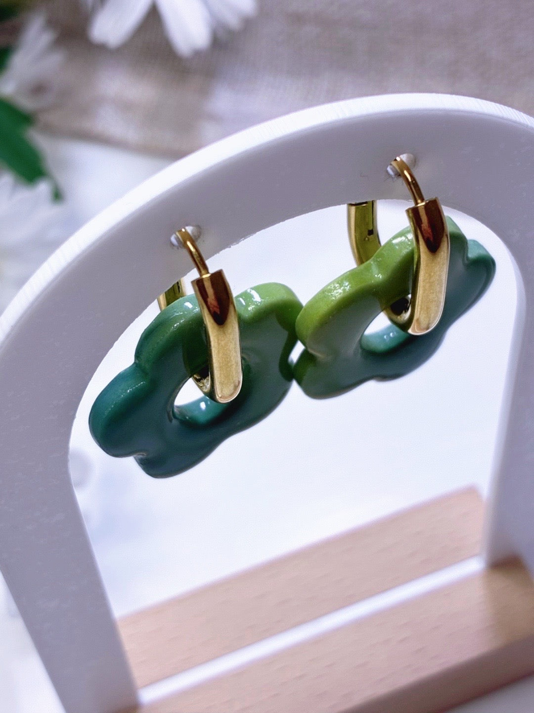 Pendientes Retro Petal Hoops
