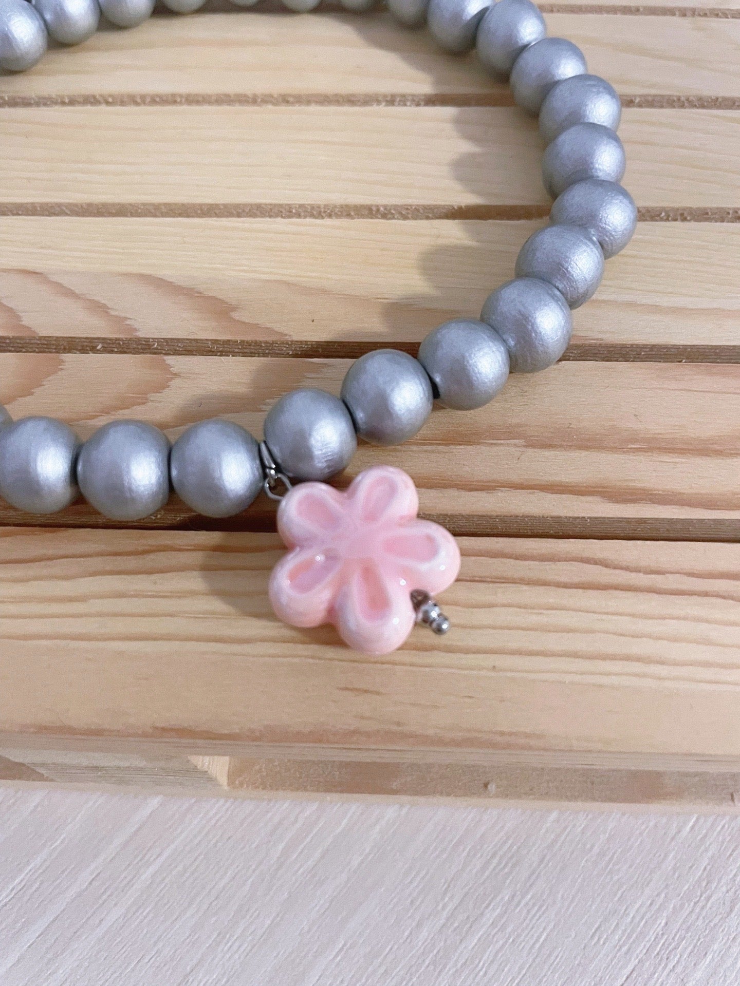 Collar Margarita Pop plateado