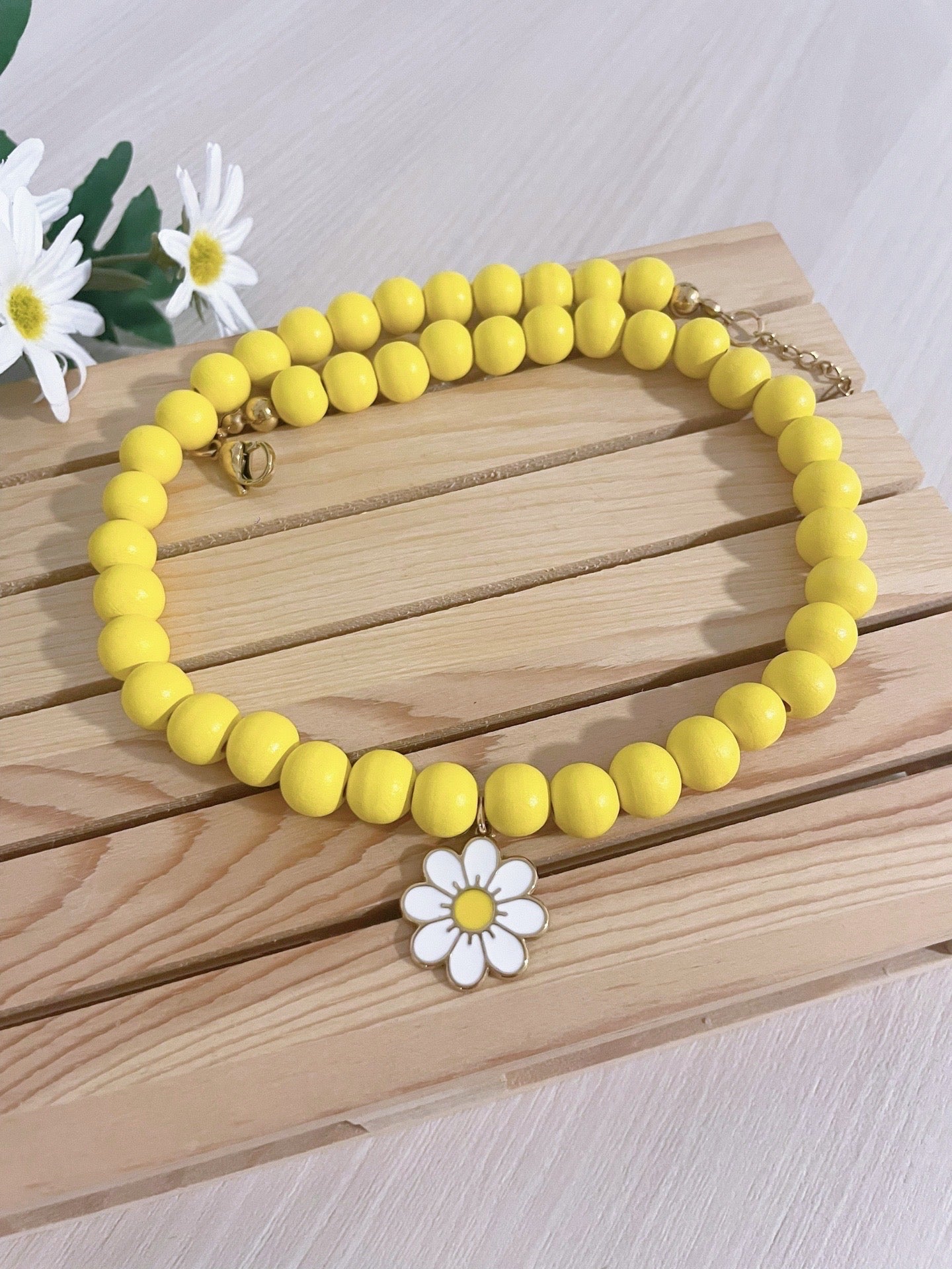 Collar Margarita Pop amarillo o Naranja