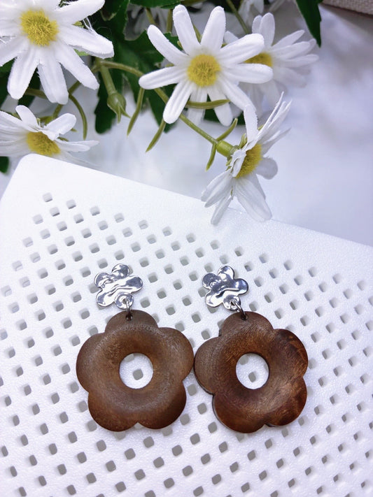 Pendientes "Naturaleza Dual" – Madera y Acero