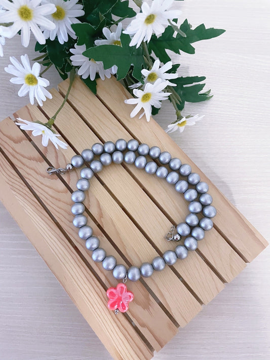Collar Margarita Pop plateado