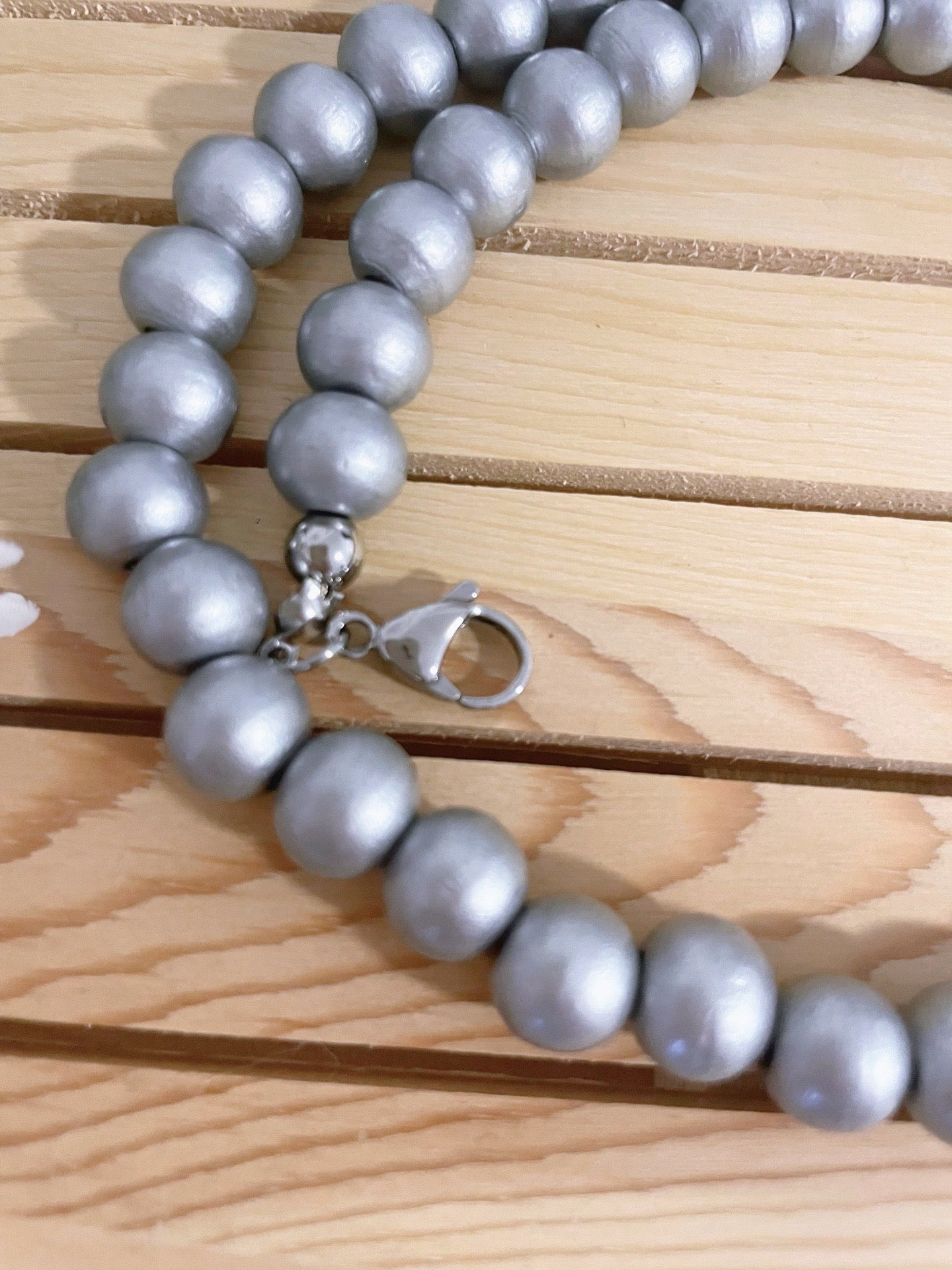 Collar Margarita Pop plateado