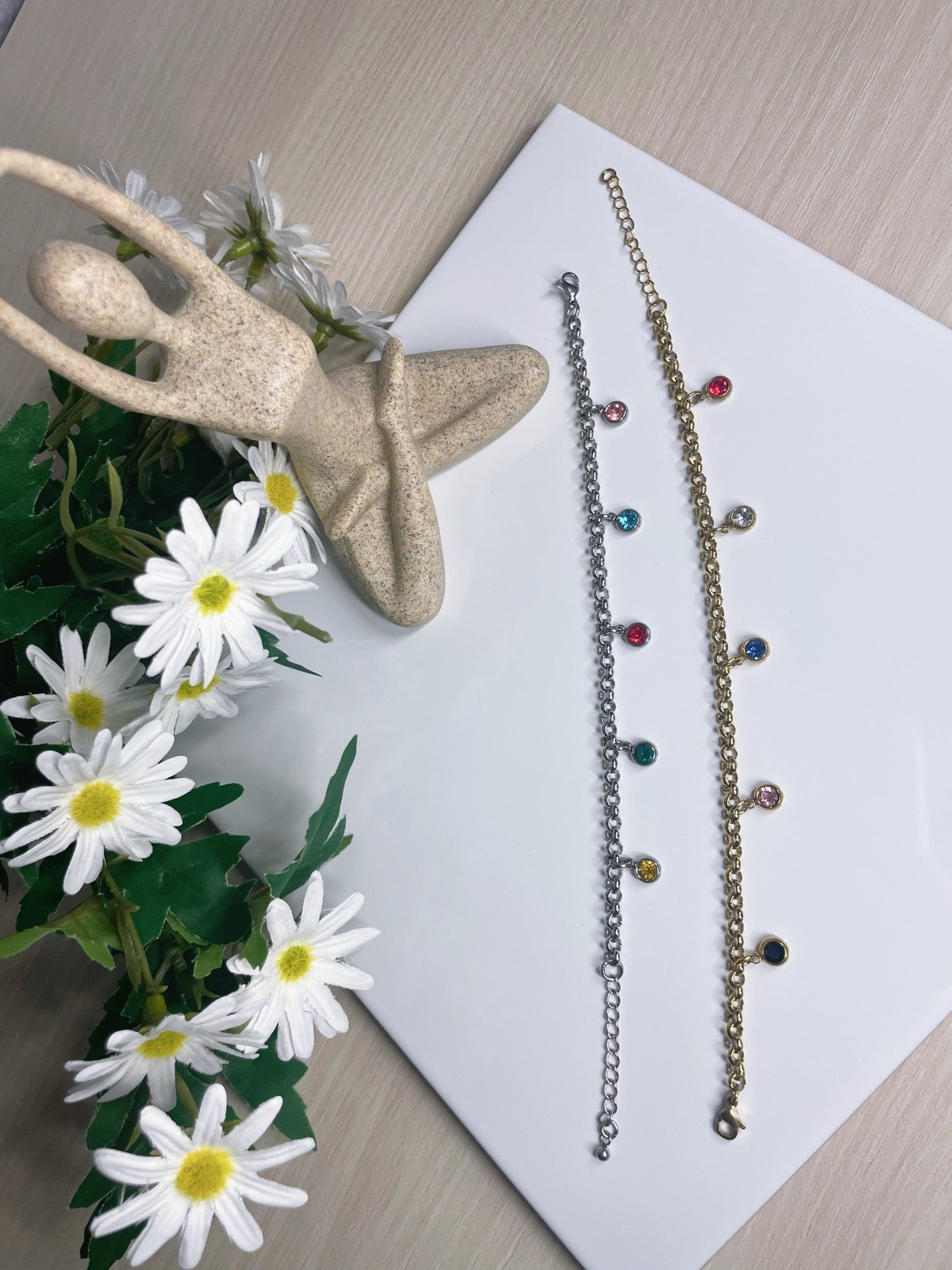 Pulsera "Destellos de Color" – Acero Inoxidable
