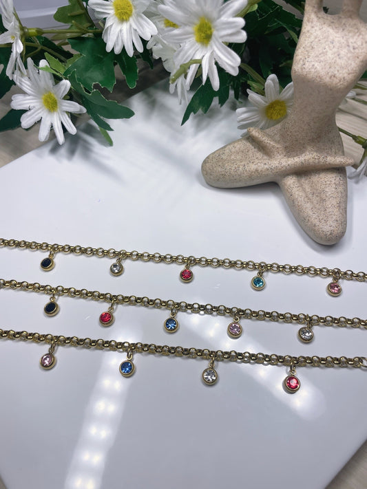 Pulsera "Destellos de Color" – Acero Inoxidable