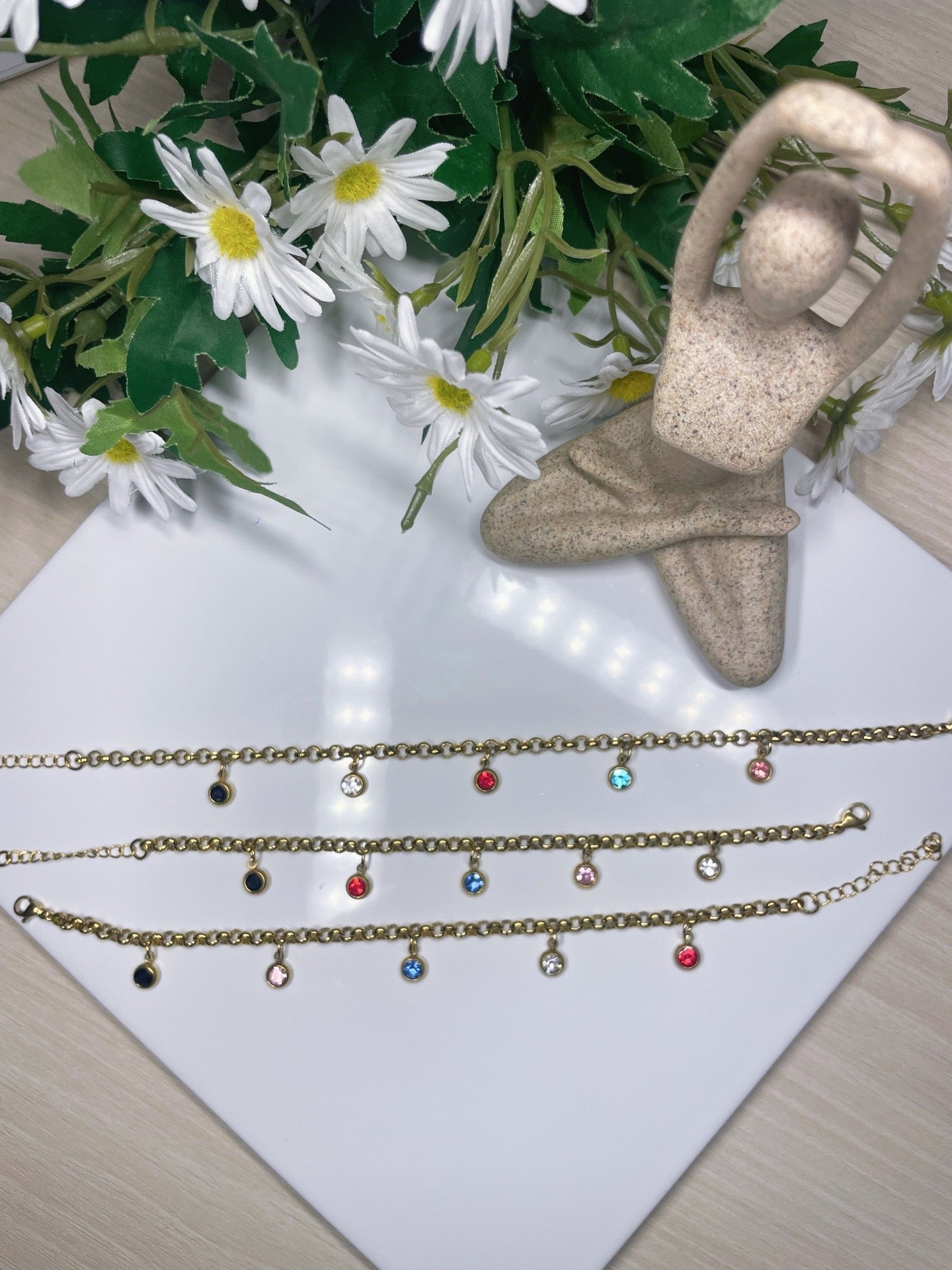 Pulsera "Destellos de Color" – Acero Inoxidable