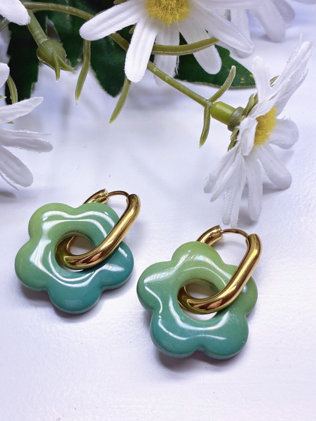 Pendientes Retro Petal Hoops