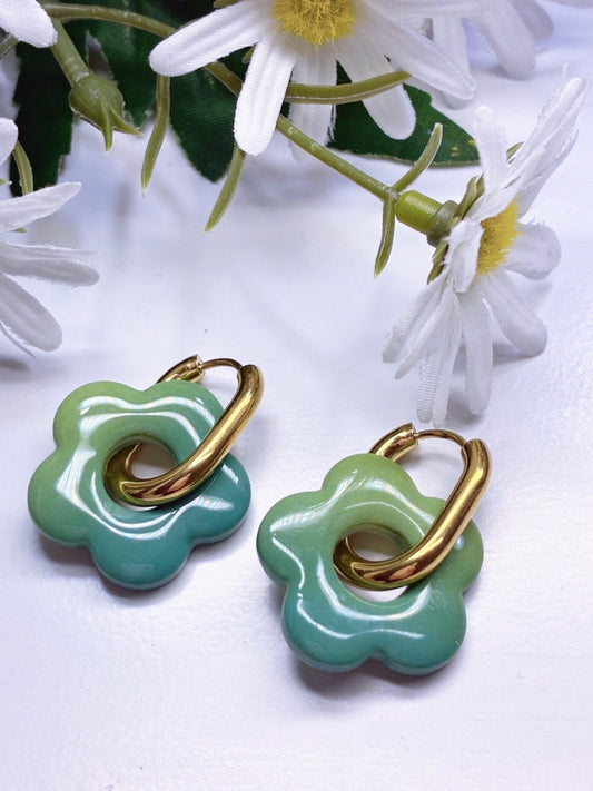 Pendientes Retro Petal Hoops